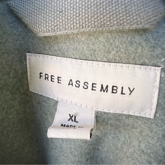 FREE ASSEMBLY SOFT WOOL BLEND SAGE GREEN SHACKET SIZE XL EUC - Picture 10 of 14